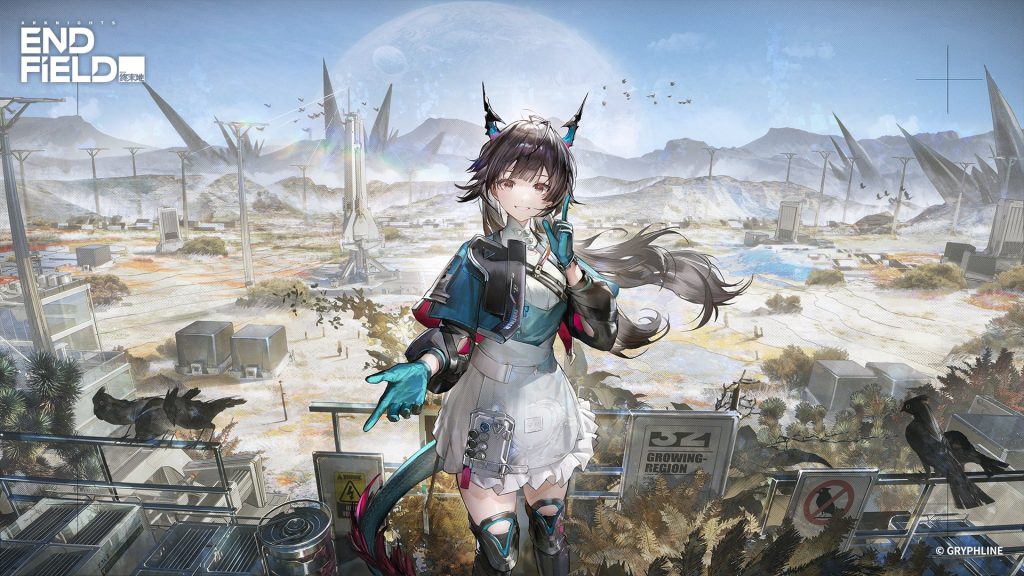 ภาพประกอบของเกม Arknights: Endfield ที่มีงานภาพแบบฉบับอนิเมะ