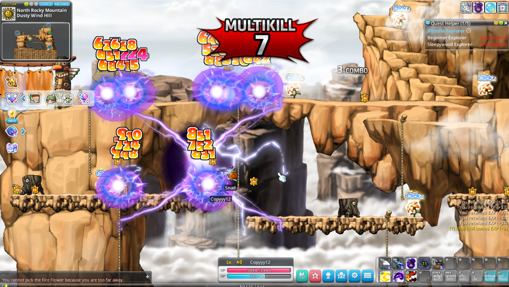 Effect ตัวอย่างการปล่อยสกิลของ MapleStory N