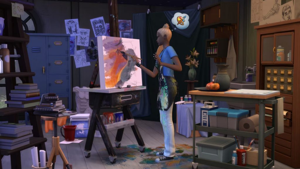 ทักษะการวาดรูปในเกม The Sims 4