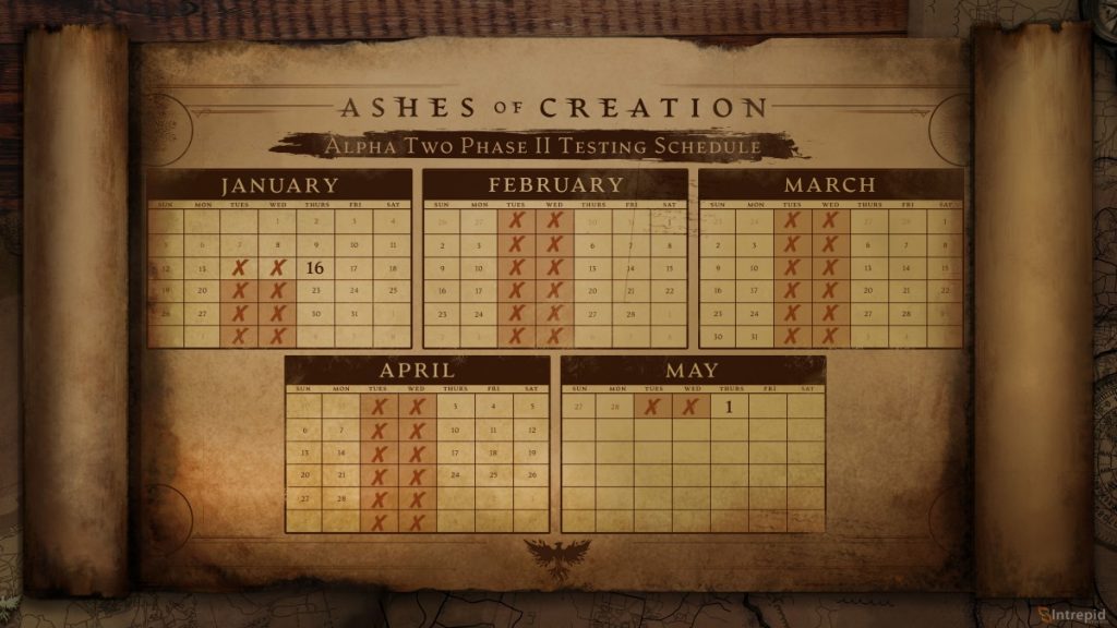 ตารางการทดสอบ Alpha Two Phase II ของเกม Ashes of Creation